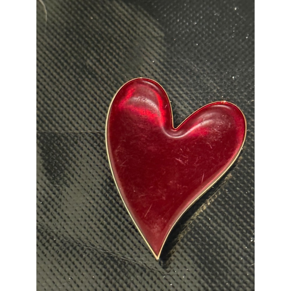 Vintage 90s‎ Enamel Heart Brooch: Graffiti Style